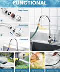 Functional setup for Heavy Duty Single Hole Cold Water Faucet Crafted From Solid Brass With A Shiny Chrome Finish for versatile uses.