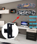 Skateboard Wall Mount 360 Degree Rotatable Floating Display Hanger For Any Skater in modern office setup
