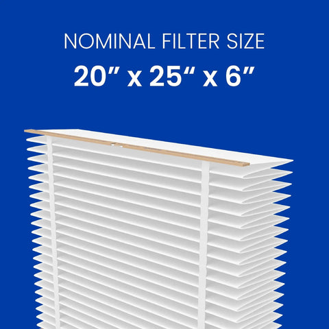 Replacement Furnace Filter 20X25X6 MERV 10 for Space-Gard 2200 2250 whole-house air purifiers, USA made, front view