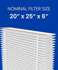 Replacement Furnace Filter For Space-Gard 2200 And 2250 Whole-House Purifiers, MERV 10, 20x25x6, with nominal size display