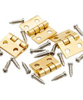 1:12 Scale Miniature Door Hinges With Screws, Set Of 4 For Dollhouse Doors And Cabinets, realistic tiny hardware kit