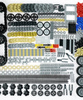Gears Axles Pins Set For Technic Compatible Building Blocks Motors Wheels Tires Chain Link Connectors Shock Absorber Kit
