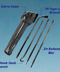 Spare Tire Tool Kit With Jack Handle And Wheel Lug Wrench For Ford F-150 2004 To 2018 Heavy Duty Steel Carrying Case display
