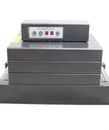 Lgxenzhuo 220V Heat Shrink Tunnel Wrapper With Wide 17.7 In Chamber showing control panel and heating chamber for sealing trays.