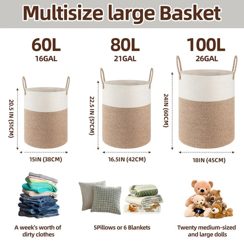 Real Deal Laundry Hamper With Safe Rounded Edges, Legit Nursery Stash Bin For Cozy Blankets And Small Gear, Big Capacity Soft Basket For Easy Home Organization In Earthy Brown And Bright White