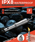 Three In One Fire Starter Survival Tool With Titanium Emergency Whistle Kerosene Lighter And Mini Pill Holder IPX8 Water Resistant