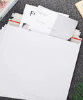 Stack of 50 Pack 11x14 Inch Rigid Cardboard Mailers Stay Flat White Self Seal Photo Envelopes For Photos Documents Prints No Bend 13.6 By 11.2 Inches Ship Ready For Fragile Prints