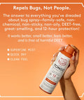Person holding DEET-Free Insect Repellent with Picaridin, 12-Hour Mosquito and Tick Protection, citrus and sandalwood scent