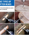 Killer Wood Carving Bits For Rotary Tools And Dremel Kit Accessories Featuring Precision Engraving Drill Heads plus cutting wheels in use.