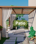 Extra Long Adjustable Curtain Rod No Drilling For Windows, Patio, Or Bathroom Outdoor Use, black tension rod on patio