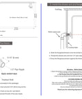 High Rise Gooseneck Shower Arm And Flange 16 Inch Solid Brass With PVD Brushed Nickel Finish installation instructions sheet