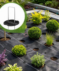 200 Piece Garden Staples Kit Including 100 6 Inch U Shaped Landscape Staples And 100 Fixing Gaskets For Weed Barrier Fabric