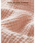 Close-up of Cozy Muslin Baby Sleep Sack 6 to 12 Months 0.8 TOG Two Pack Wearable Cotton Blanket texture, showing pink blossom fabric.