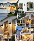 Built Tough Black Outdoor Wall Lantern With Waterproof Exterior Sconce at various homes enhancing curb appeal.