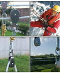 Heavy Duty 304 Stainless Steel Single Pulley Block With Rotatable 360 Degree Roller And Rings, Smooth Rust Resistant Rope Lifting Pulley System Built For Tough Jobs And Heavy Loads, 25mm pulley