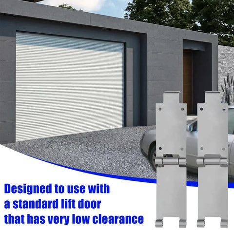 One Pair Low Headroom Garage Door Top Brackets And Hinges For Standard Lift Doors Fits 12 Inch Or 15 Inch Radius Tracks Works With Clopay