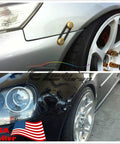 Silver Bumper Quick Release Fasteners Kit For Front And Rear Bumpers, Trunk Hatch Lids And Fenders installed on car