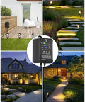 Low Voltage Landscape Lighting Kit With Transformer Photocell Sensor And Timer 8 Pack 3W Spotlights 68Ft Wire outdoor setup