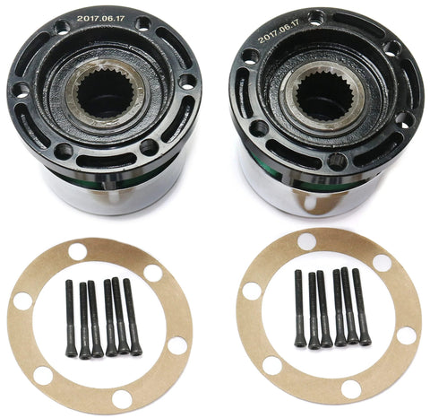 Locking Hub Set For Nissan Frontier 1998-2004, Pathfinder 1990-2004, Xterra 2000-2004, Pickup 1995-1997, 6 Stud Manual Locking Hubs With 28 Spline, Wheel Hub Assembly, Includes Gaskets And Bolts