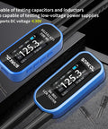 LCR Meter With Digital Multimeter Tweezers And Signal Generator, 100kHz SMD ESR Capacitor Tester shown measuring resistance