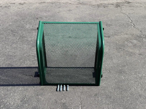 Rock Solid 24x24x12 Wall Mount Backflow Security Cage Heavy Duty Green Steel Enclosure For Outdoor Plumbing Gear view from above