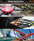 Collage showing 330mm Carbon Fiber Tubes 6mm Inner 8mm Outer 3K Glossy Roll Wrapped for RC Quadcopter and Multicopter use