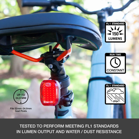 Hardwired 150 Lumen E Bike Taillight With 6 Modes For Class 1 2 3 E Bikes Rear Bike Light IP64 Waterproof Mounts