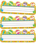 50 Pack Hot Air Balloon Style Desk Nameplates For Students, Colorful Balloon Decor, Large Writing Area, 3.4x9.5 Inches