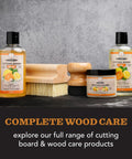 Food Grade Mineral Oil And Wax Applicator For Round Wood Cutting Boards, Butcher Blocks, Bamboo And Utensils Display