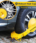 Dual Lock Wheel Clamp For Cars Trucks SUVs And Campers With Parking Boot Upgraded Anti Theft System installed on car tire