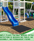Heavy Duty Playground Rubber Mat 48 By 48 Inches Non Slip Outdoor Safety Pad under swing set