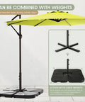 Universal Heavy Duty Patio Umbrella Cross Brace Stand For Outdoor Umbrellas, Aluminum Construction, Fits 9ft And 10ft Models