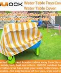 Kids Outdoor Water Table Cover Weatherproof Dustproof UV Shield For Rain Showers Splash Ponds Fits 2 Tier Water Tables And Oval Sand