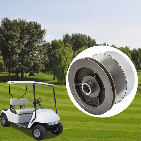 Primary Drive Clutch For Yamaha Gas Golf Carts 1985 Up G2 G8 G9 G11 G14 G16 G21 G22 4 Cycle shown over a golf course