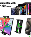 Magnetic Tablet Holder Mount for Fridge Cabinet Whiteboard Gym And More Fits 4.7 To 12.9 Inch Phones And Tablets 360 Degree Swivel