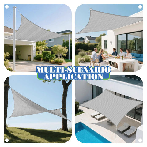 12x14 HDPE Sun Shade Sail Rectangle For Outdoor Patio And Pergola UV Resistant Blocks 95 Percent Of Sun Rays in various settings