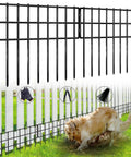 42.5 Ft Garden Fence Panels No Dig Fence For Dogs 30 Rustproof Metal Panels 13 Inch High Dog Safe Barrier Ground Defense