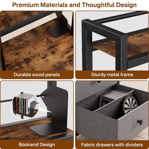 Slick Five Tier CD Storage Rack With Drawer DVD Media Organizer Shelf Space Saving Home Office Decor Unit Is A Game Changer That Keeps Music Collections Top Notch Always