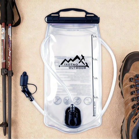 All Day Hydration Bladder for Hiking and Outdoors 1.5L to 2L Large Opening Water Reservoir with hose