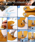 Step-by-step guide using Heavy Duty Snap Fastener Kit 125 Sets In Five Colors For Canvas Tarps Bags Jeans Boat Covers