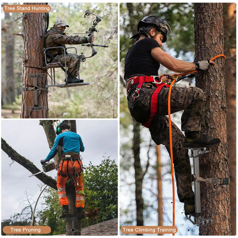 Lightweight 17.5 Inch Aluminum Climbing Sticks For Hunting, Non Slip Steps, Stackable And Portable, in use for various outdoor activities