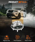 2 Pack Front Wheel Bearing Hub Assembly 515042 Fits Ford Expedition 2003 To 2006 And Lincoln Navigator 2003 To 2006 2WD 6 Lug Direct Fit Replacement Premium Aftermarket Upgrade displayed with car graphic details.
