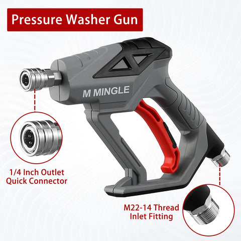High Pressure Washer Foam Cannon Snow Foam Lance For Beefy Car Wash Foam 4000 PSI Power Washer Gun with quarter inch connector