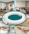 Mini Split Line Set Kit With 25 Ft Copper Lines One Quarter Inch And Three Eighth Inch Outer Diameter Three Eighth Inch PE Insulated Coil Line Set And Installation Fittings For Air Conditioners HVAC Refrigeration And Heat Pump Systems shown over interior backgrounds