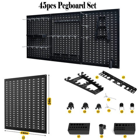 Heavy Duty 4 Foot Metal Pegboard Wall Organizer For Garage Gear And Workshop Tools Featuring Tough As Nails Steel Build And No Hassle Setup To Keep Your Garage Super Sharp And Ready For Any Project