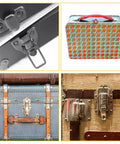 Duck-Billed Toggle Hasp Latch Set For Boxes And Chests, Metal Box Latch With Mounting Screws, Gold Finish, used on vintage suitcases