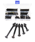 M6 Black Socket Cap Screws And Barrel Nut Hardware Kit 25 Piece Set For Cribs Beds Chairs Cots And Furniture Replacement Bolts