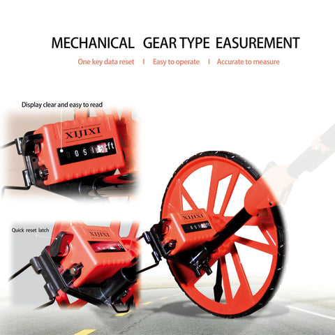Built Tough Collapsible Distance Measuring Wheel Smooth Rollin Design Top Notch Gear For Yard Layouts And Job Sites Includes Quick Zero Reset Sturdy Flag Holder And Pro Grade Contractor Reliability