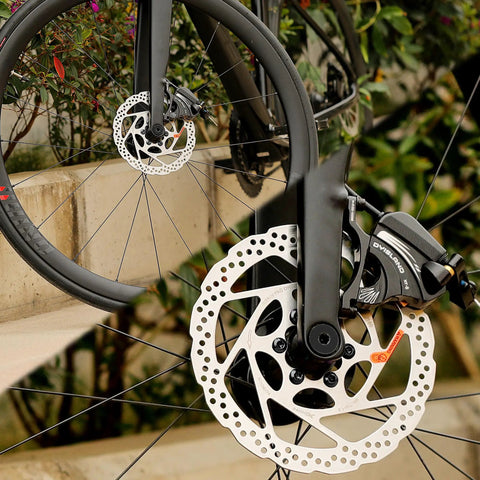 2 Pack 180mm Disc Brake Rotors for MTB BMX 12 Bolts Vacuum Coating Tech Center Hole 44mm on a road bike wheel