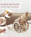 3D Wooden Cannon Catapult Puzzle Kit For Adults And Kids STEM Building Toy DIY Model Kit For Family Fun Colorable Wooden Craft Educational Wood Puzzle Interactive Desktop Game, wooden cannon on wheels